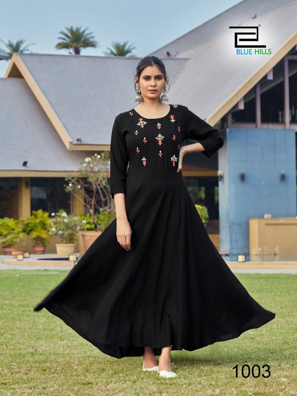Blue Hills Eye Catching Fancy Designer Ethnic Wear Anarakali Kurti Collection
